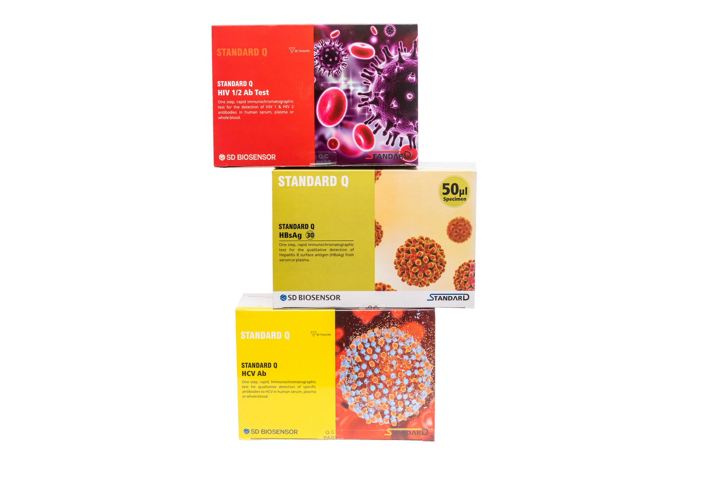Combo - HIV | HCV | HBSAg SD Biosensor Rapid Test Kits