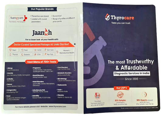 Thyrocare Report File (Pack of 10)