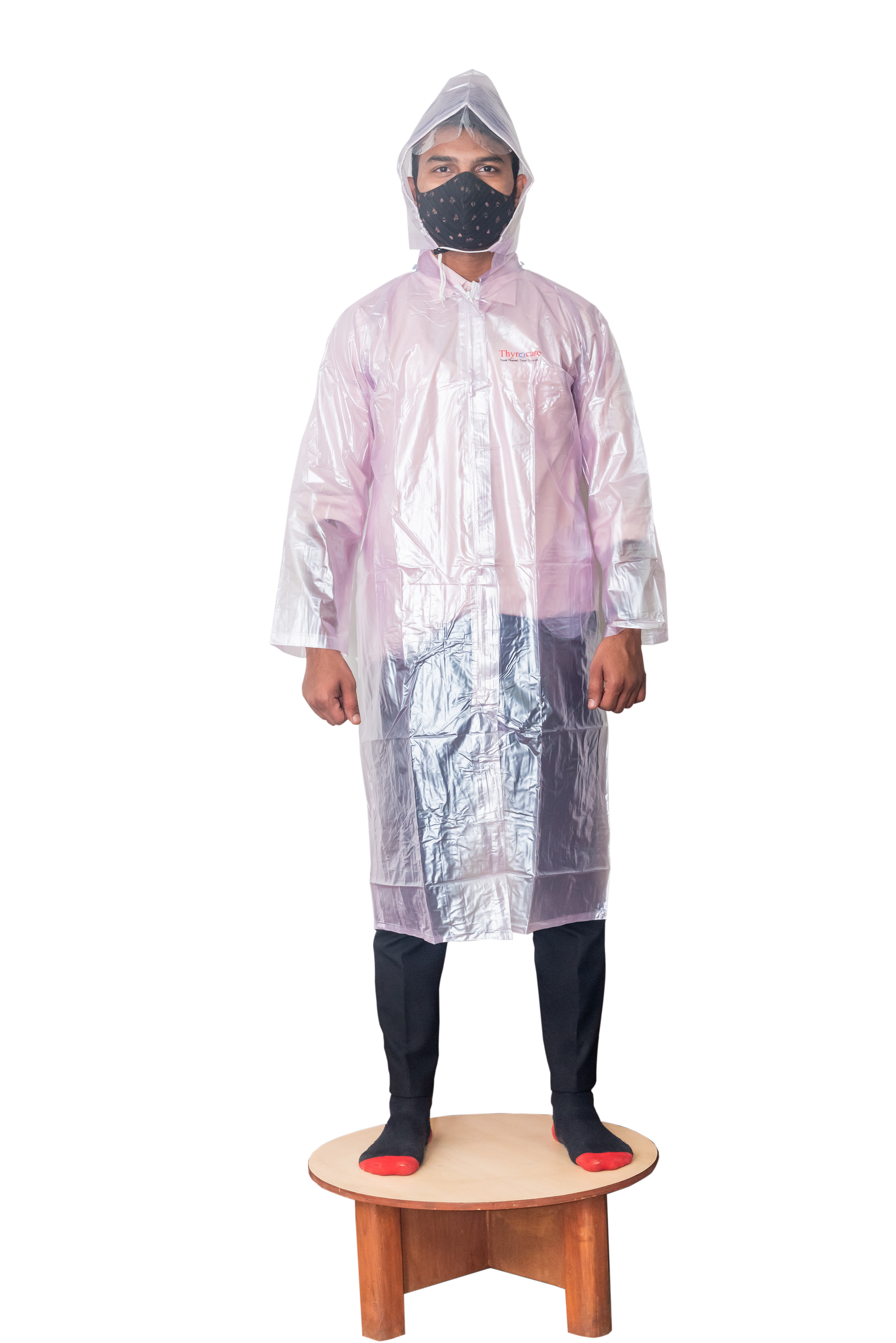 Clear Plastic Raincoat Translucent Rain Coat Thyrocare Translucent