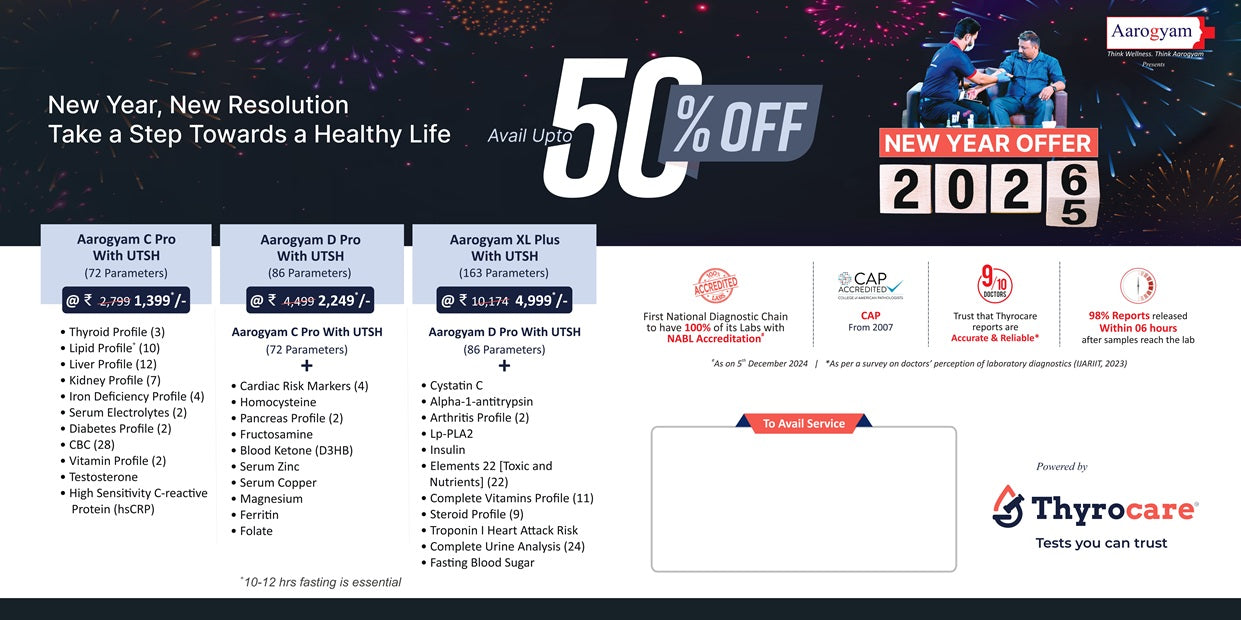 Banner New Year Aarogyam C Pro, D Pro and XL Plus - English