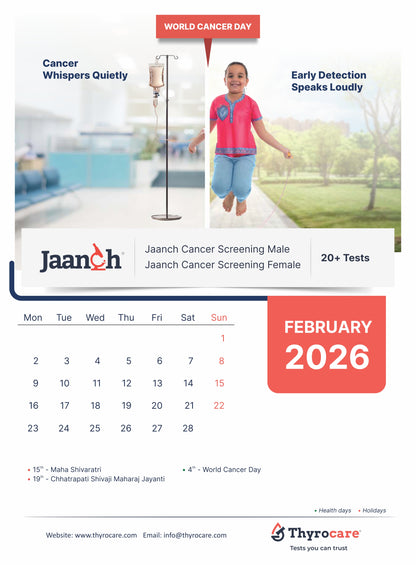 Thyrocare Calendar 2026