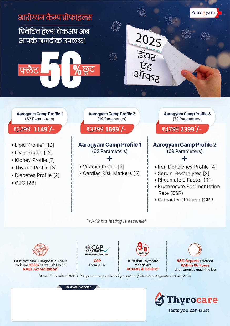 Handbill  Year End Aarogyam Camp Profile 1, 2 and 3 - Hindi
