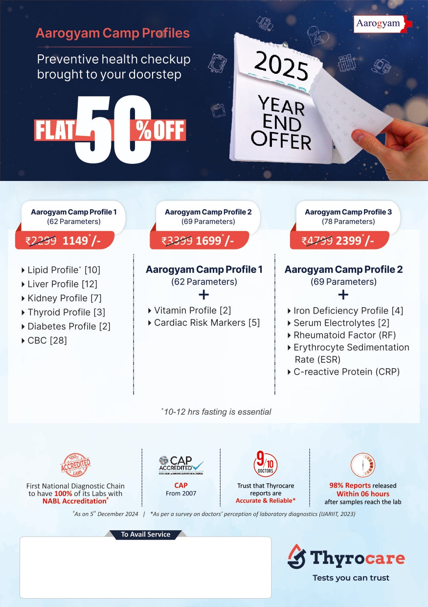 Handbill Year End Aarogyam Camp Profile 1, 2 and 3 - English