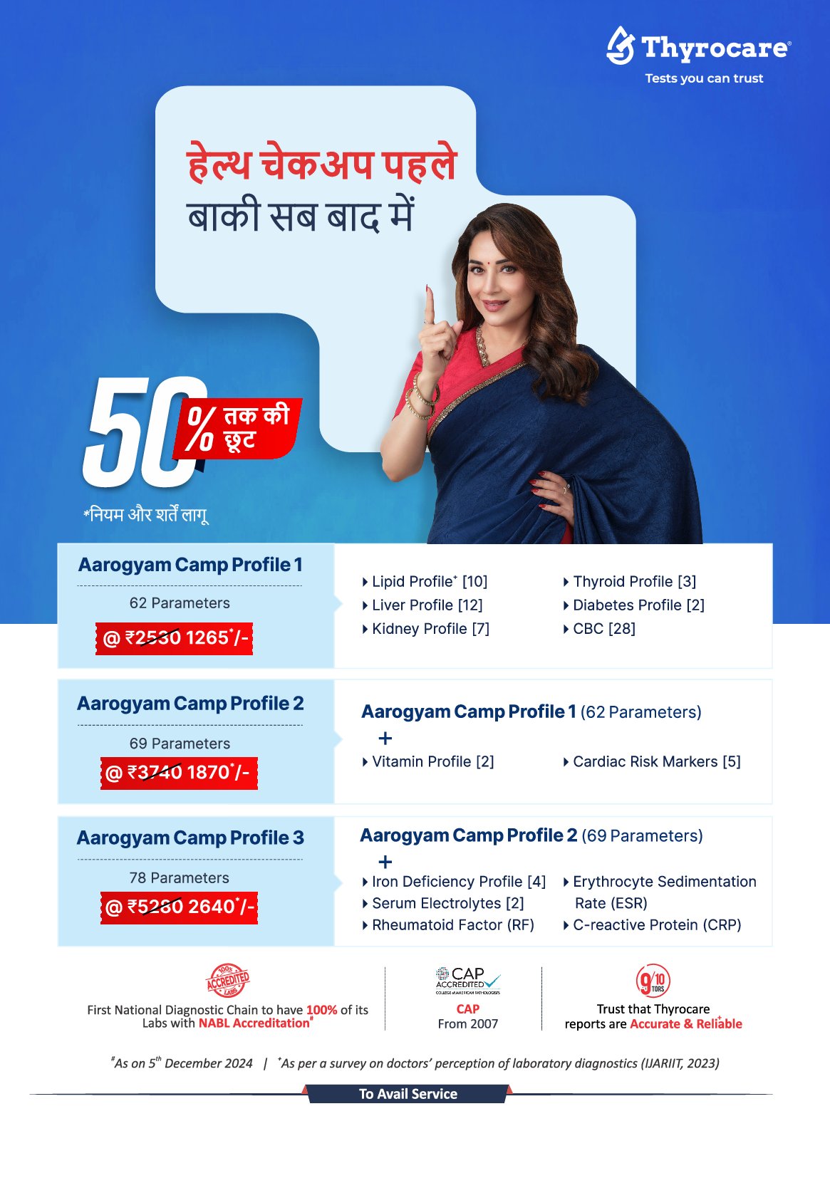Aarogyam Camp Profile 1, 2, 3 Handbill Hindi