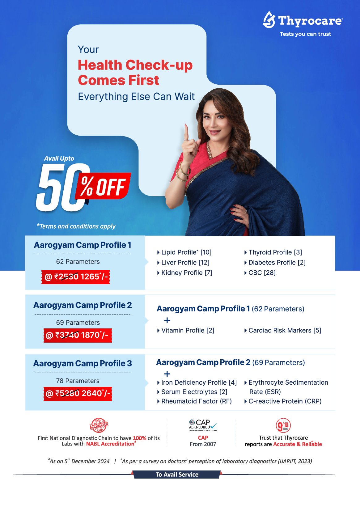 Aarogyam Camp Profile 1, 2, 3 Handbill English