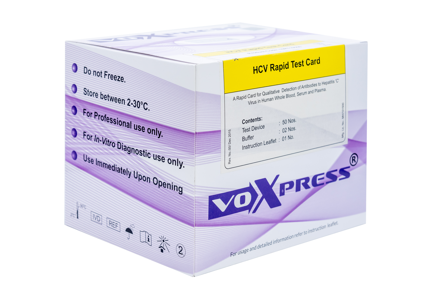 Hepatits C Virus Rapid Test Kit (Voxtur) (Pack of 50)