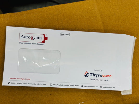 Thyrocare Envelope Cheque Size - (With Window) - (Pack of 100)